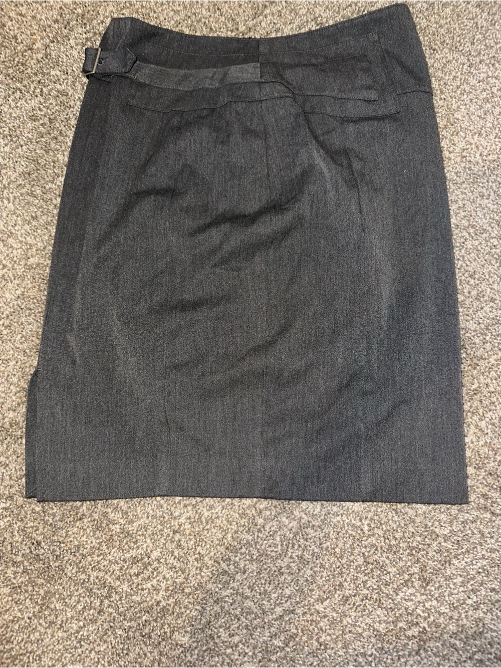 Express Dark Gray Pencil Skirt with Side Buckle